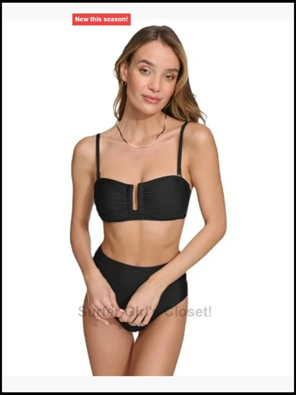 Classic Bandeau Bikini Set with Tummy Control - Nylon Spandex